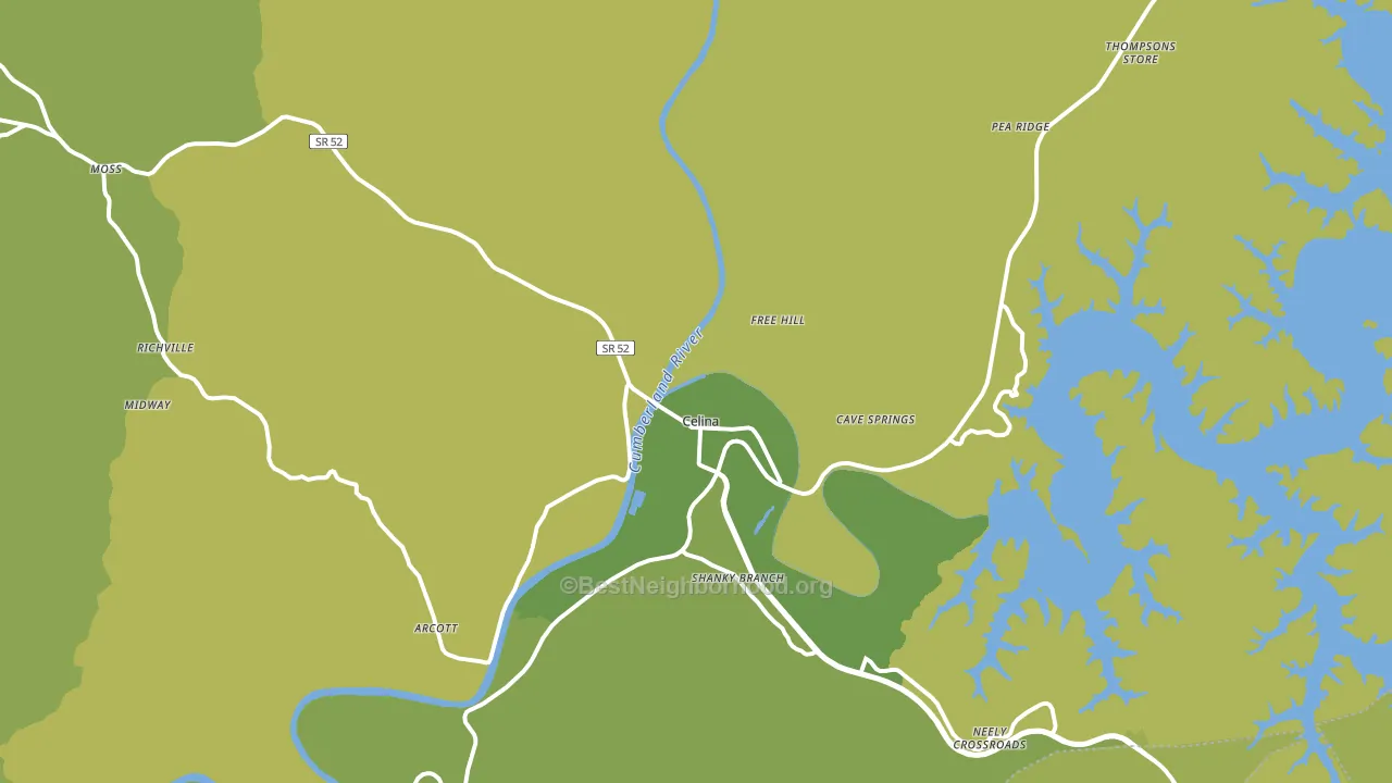 Celina, TN block-group voter-turnout map
