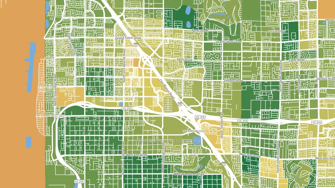 Centennial Hills, Las Vegas, NV block-group voter-turnout map