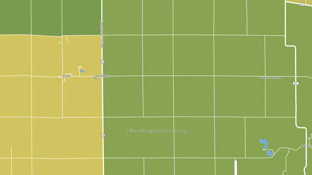 Centennial, IN block-group voter-turnout map