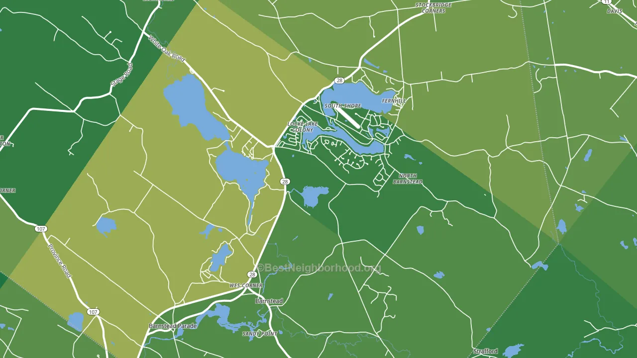 Center Barnstead, NH block-group voter-turnout map