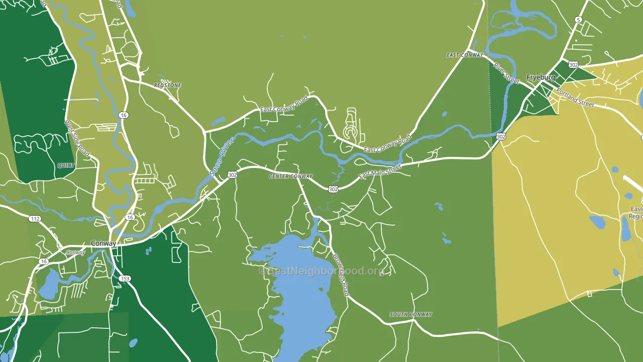 Center Conway, NH block-group voter-turnout map
