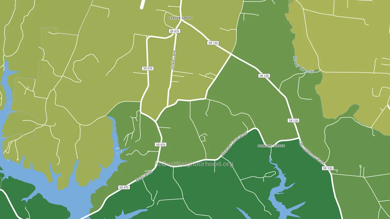 Center Grove, TN block-group voter-turnout map