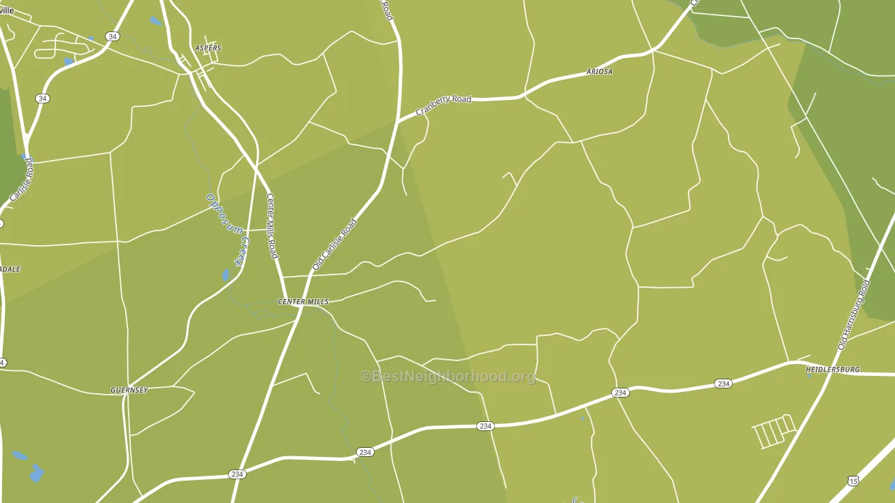 Center Mills, PA block-group voter-turnout map