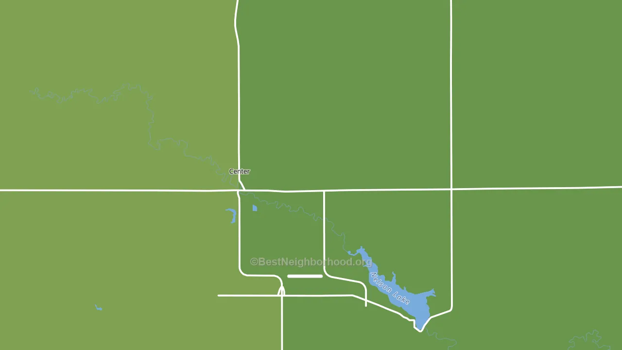 Center, ND block-group voter-turnout map