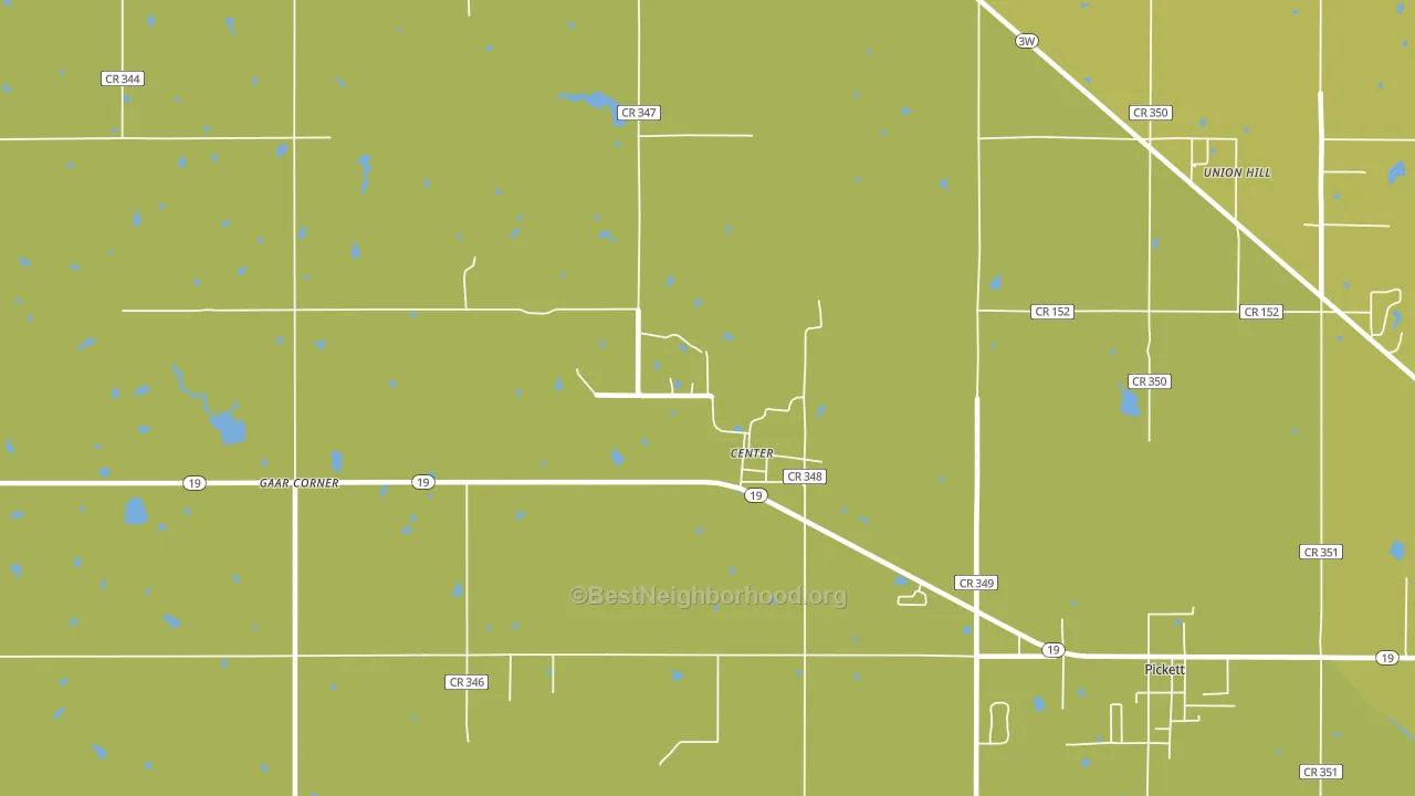 Center, OK block-group voter-turnout map