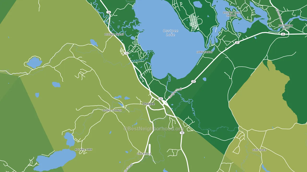 Center Ossipee, NH block-group voter-turnout map