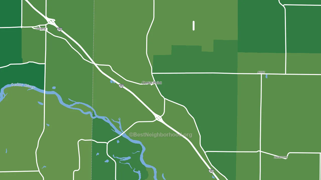 Center Point, IA block-group voter-turnout map