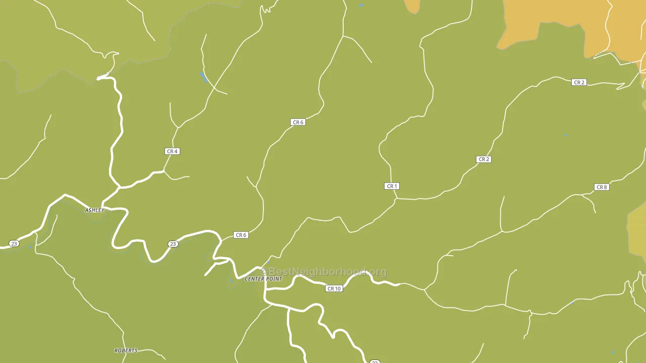 Center Point, WV block-group voter-turnout map