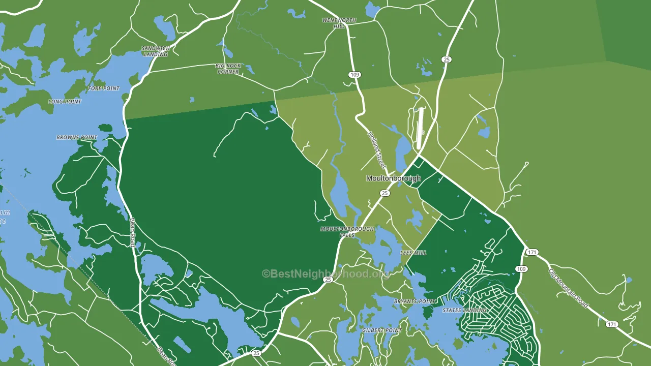 Center Sandwich, NH block-group voter-turnout map