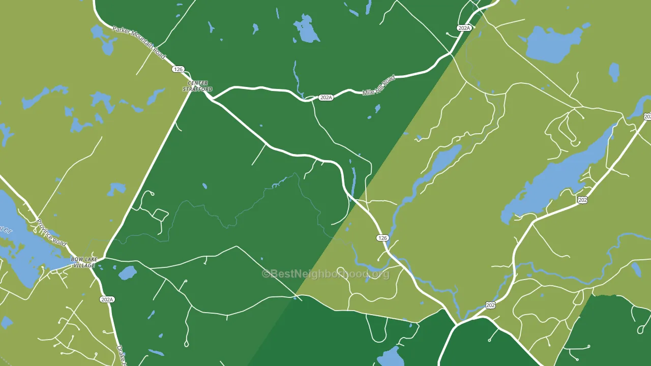 Center Strafford, NH block-group voter-turnout map