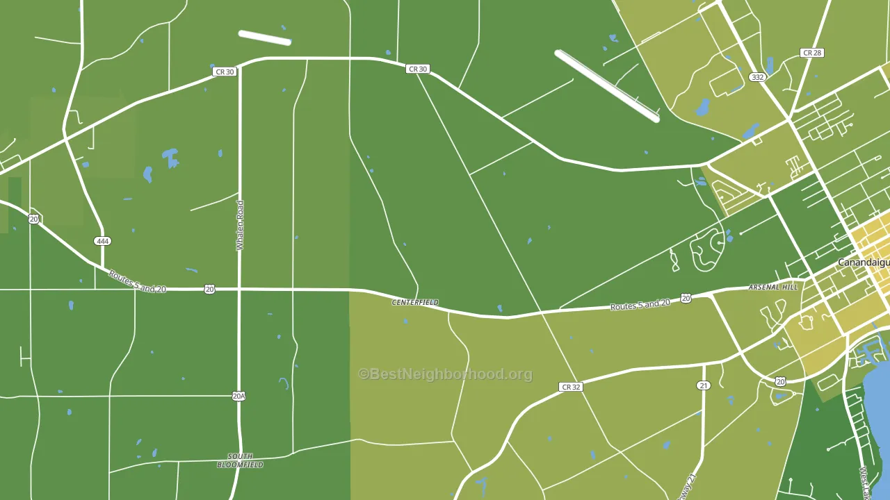 Centerfield, NY block-group voter-turnout map