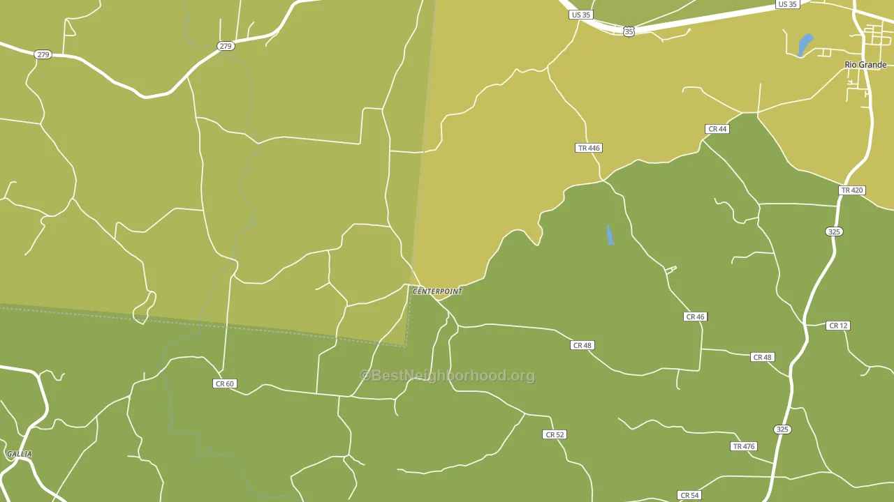 Centerpoint, OH block-group voter-turnout map