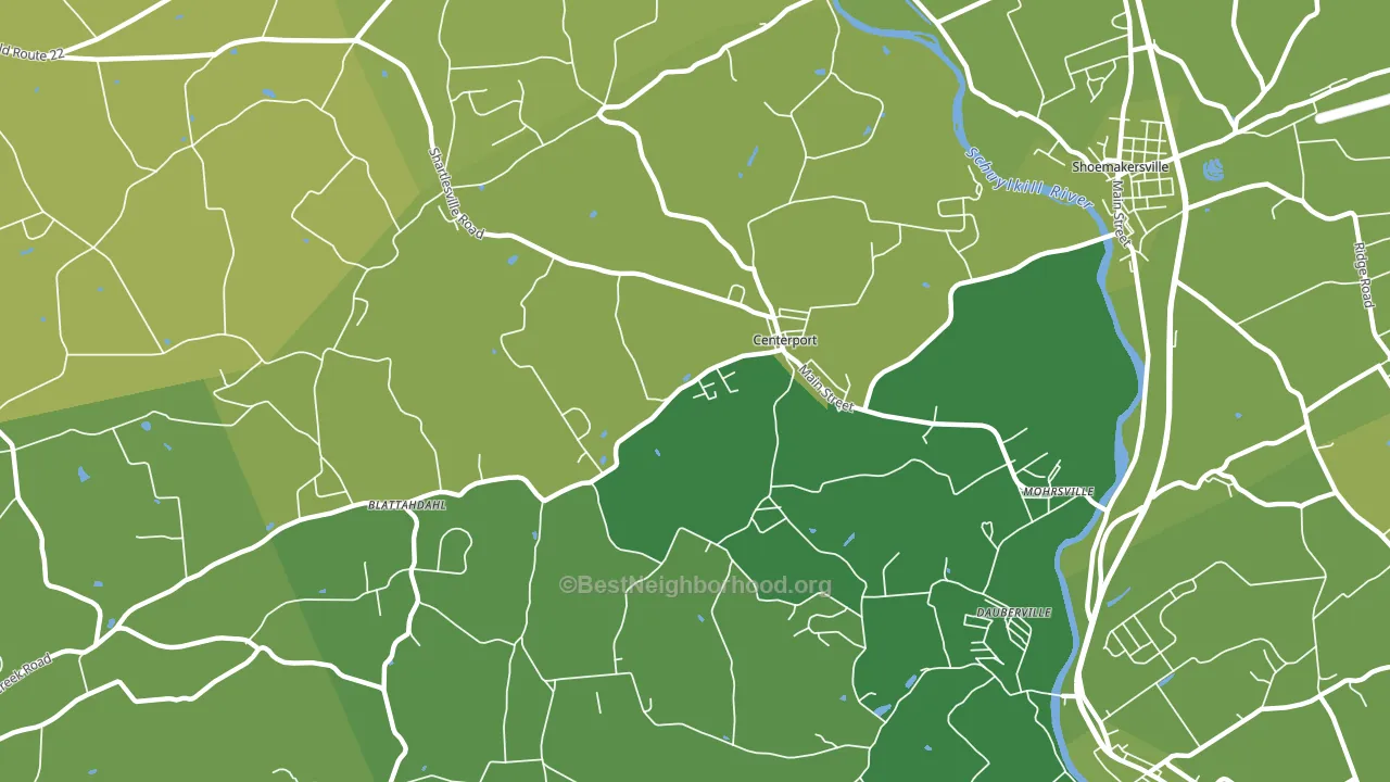 Centerport, PA block-group voter-turnout map