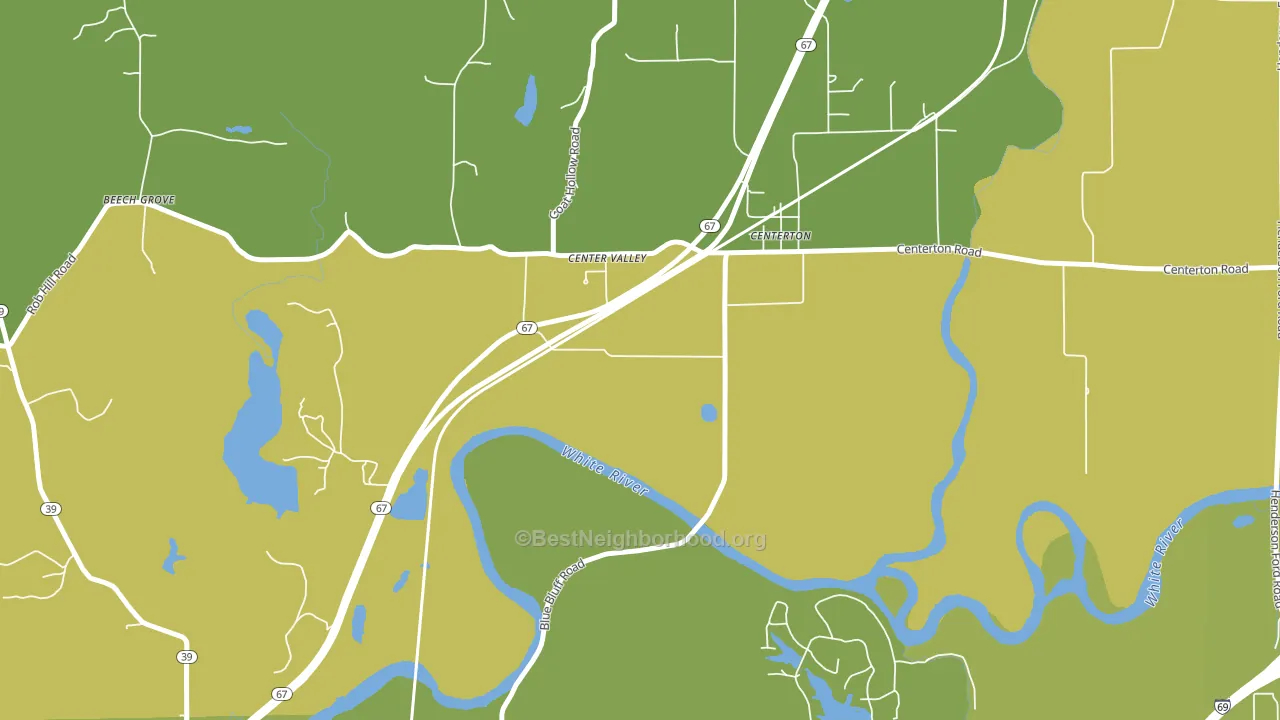 Centerton, IN block-group voter-turnout map