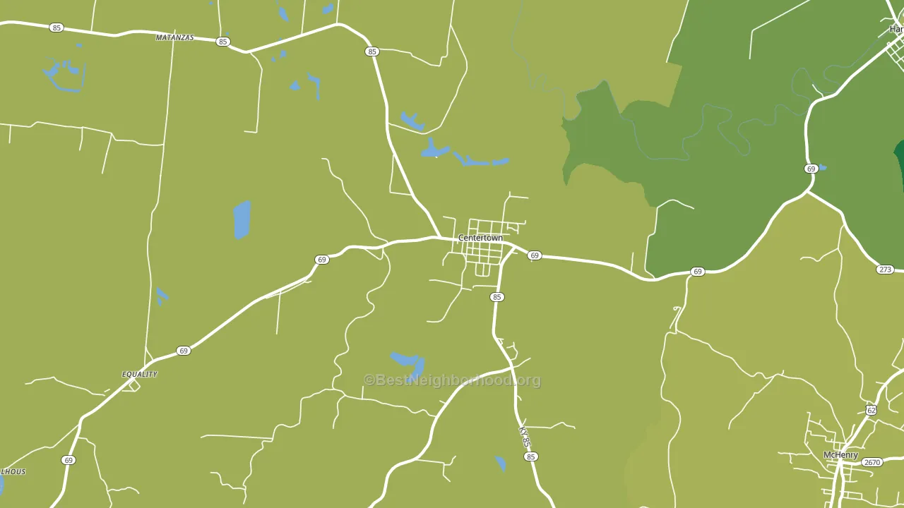 Centertown, KY block-group voter-turnout map