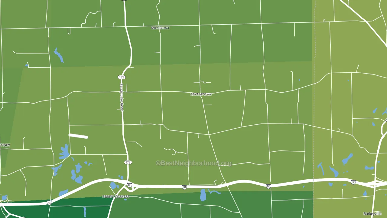 Centertown, PA block-group voter-turnout map