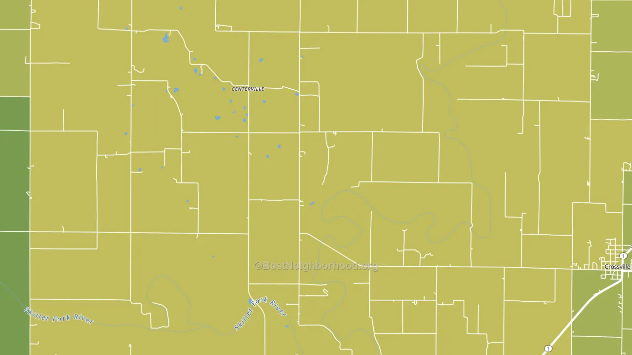 Centerville, IL block-group voter-turnout map