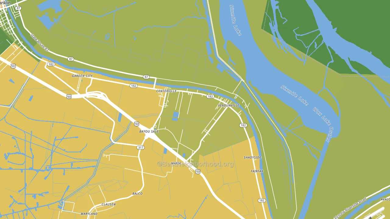 Centerville, LA block-group voter-turnout map