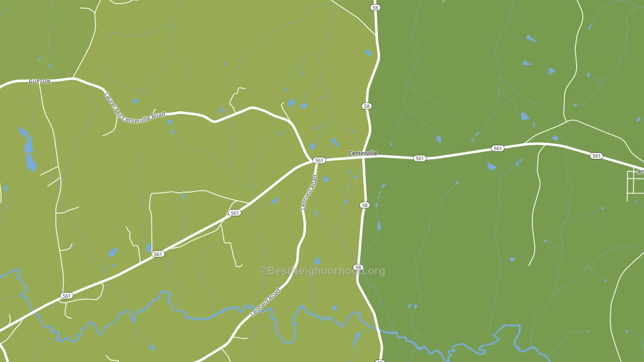 Centerville, NC block-group voter-turnout map