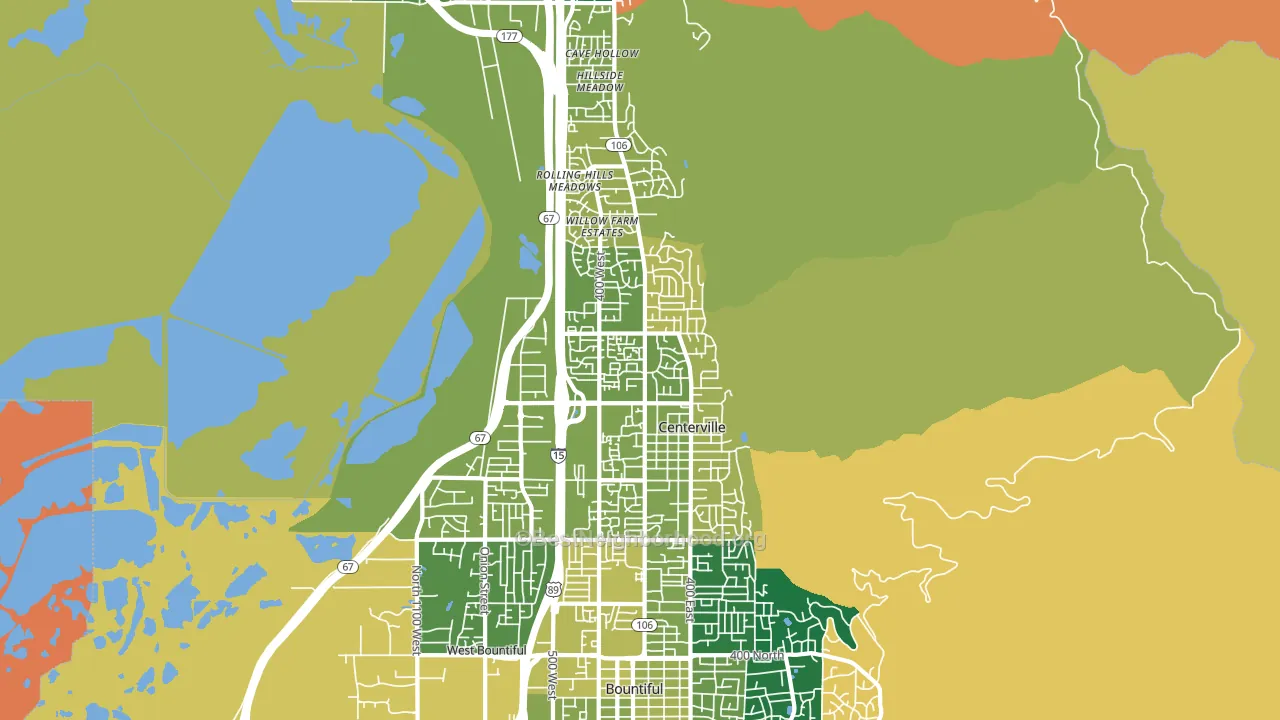 Centerville, UT block-group voter-turnout map