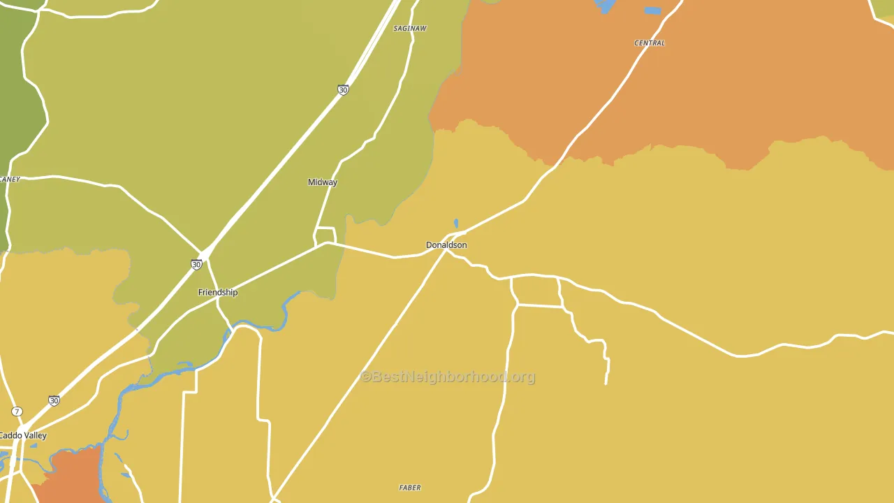 Central, AR block-group voter-turnout map