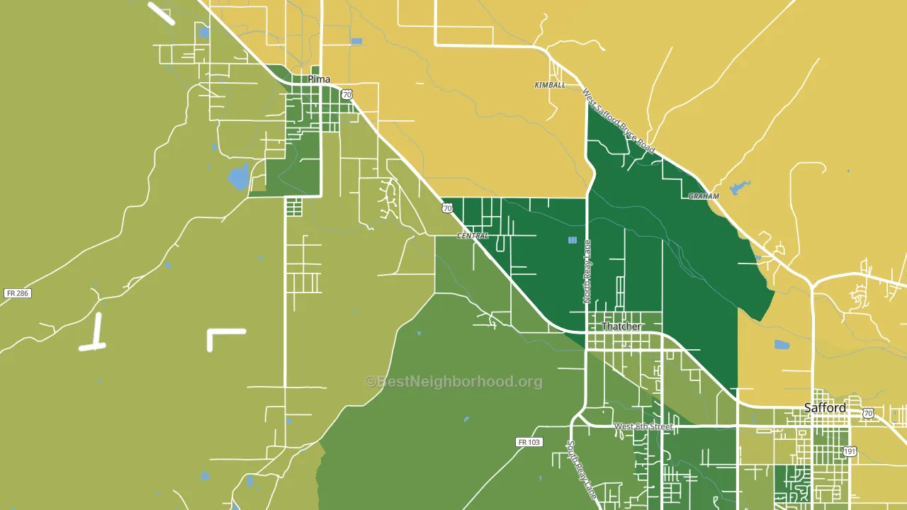 Central, AZ block-group voter-turnout map