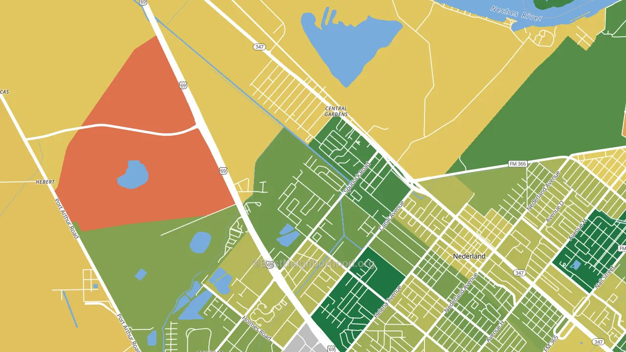 Central Gardens, TX block-group voter-turnout map