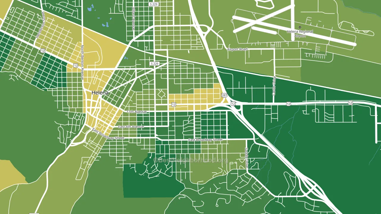 Central, Helena, MT block-group voter-turnout map