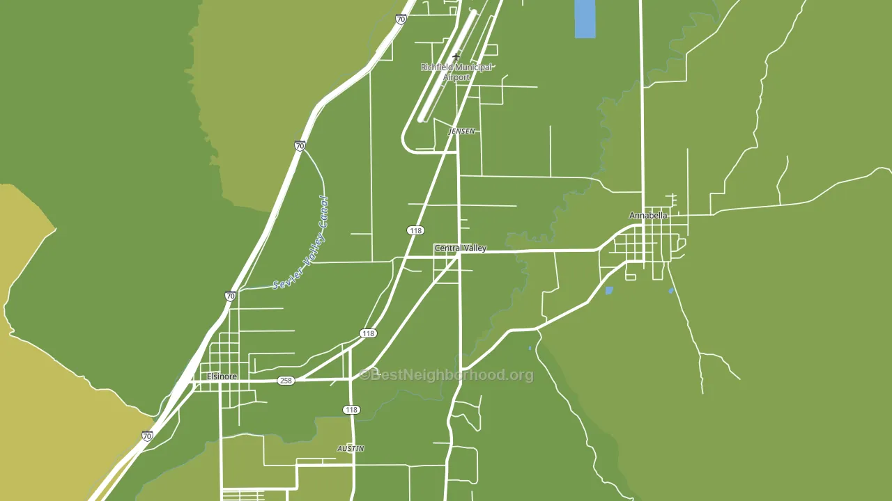 Central Valley, UT block-group voter-turnout map