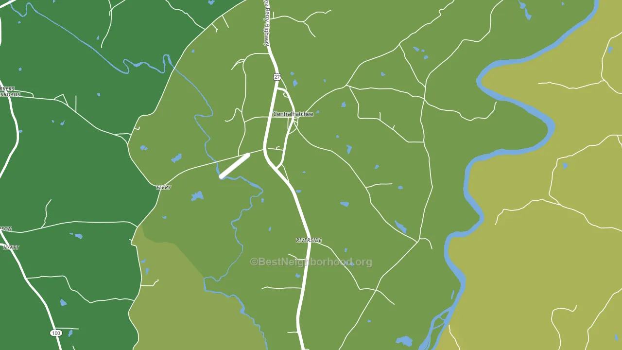 Centralhatchee, GA block-group voter-turnout map