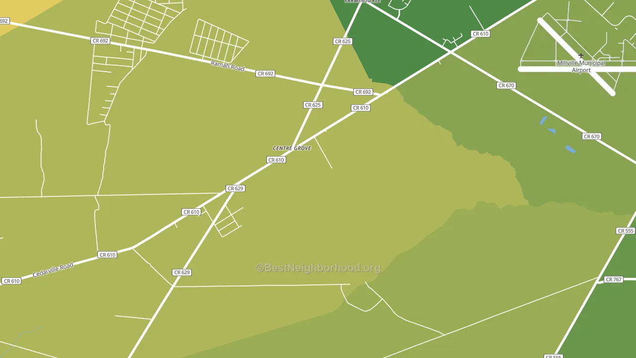 Centre Grove, NJ block-group voter-turnout map