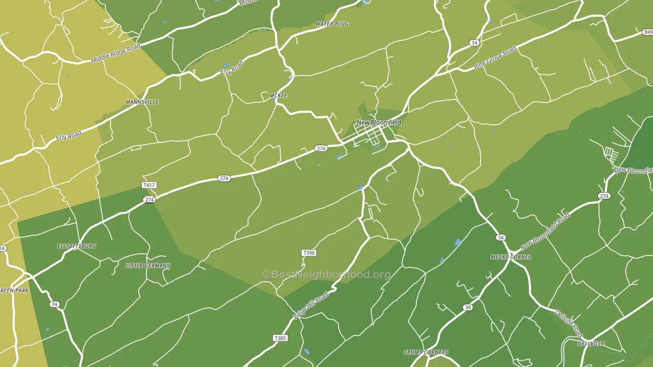 Centre, PA block-group voter-turnout map