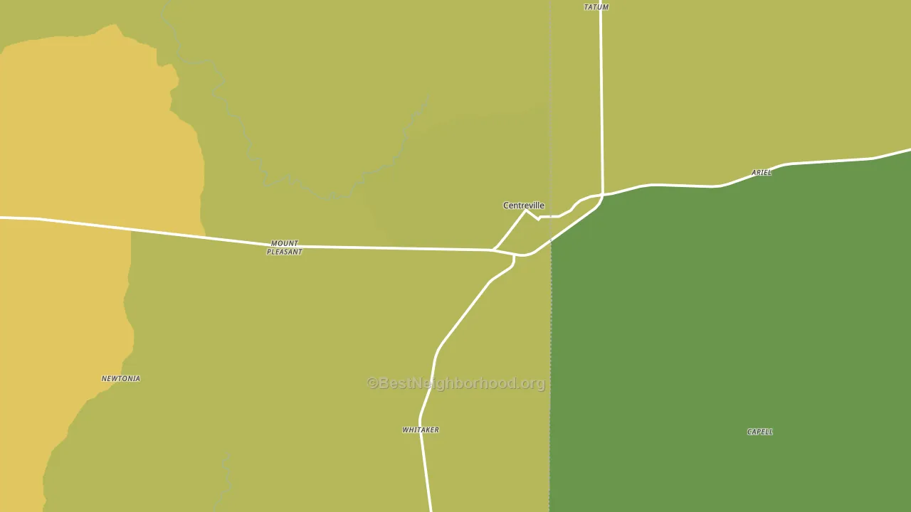 Centreville, MS block-group voter-turnout map
