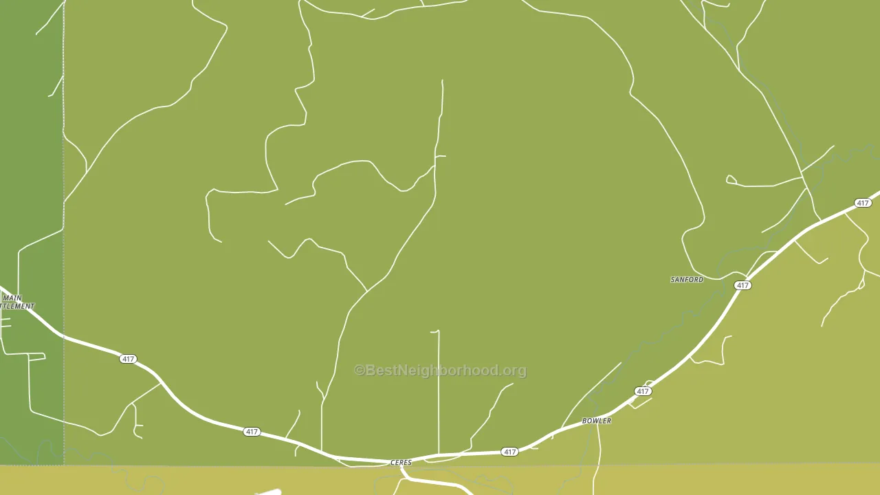 Ceres, NY block-group voter-turnout map