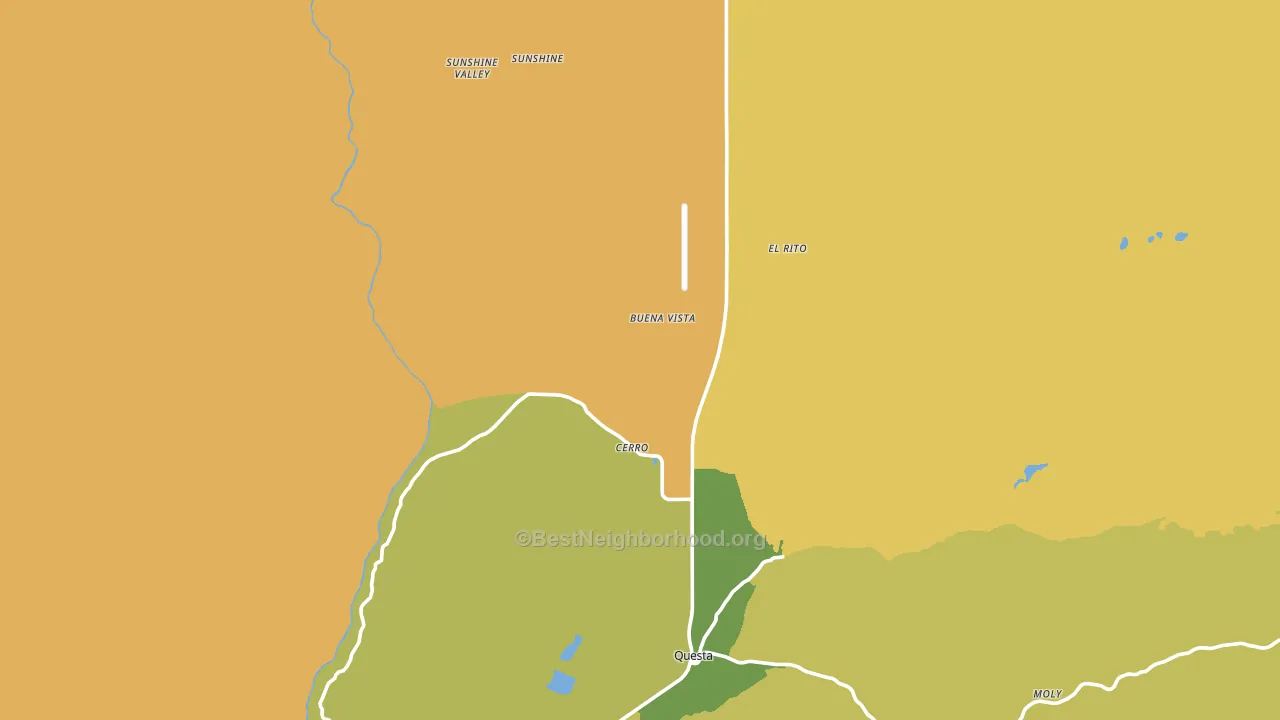Cerro, NM block-group voter-turnout map