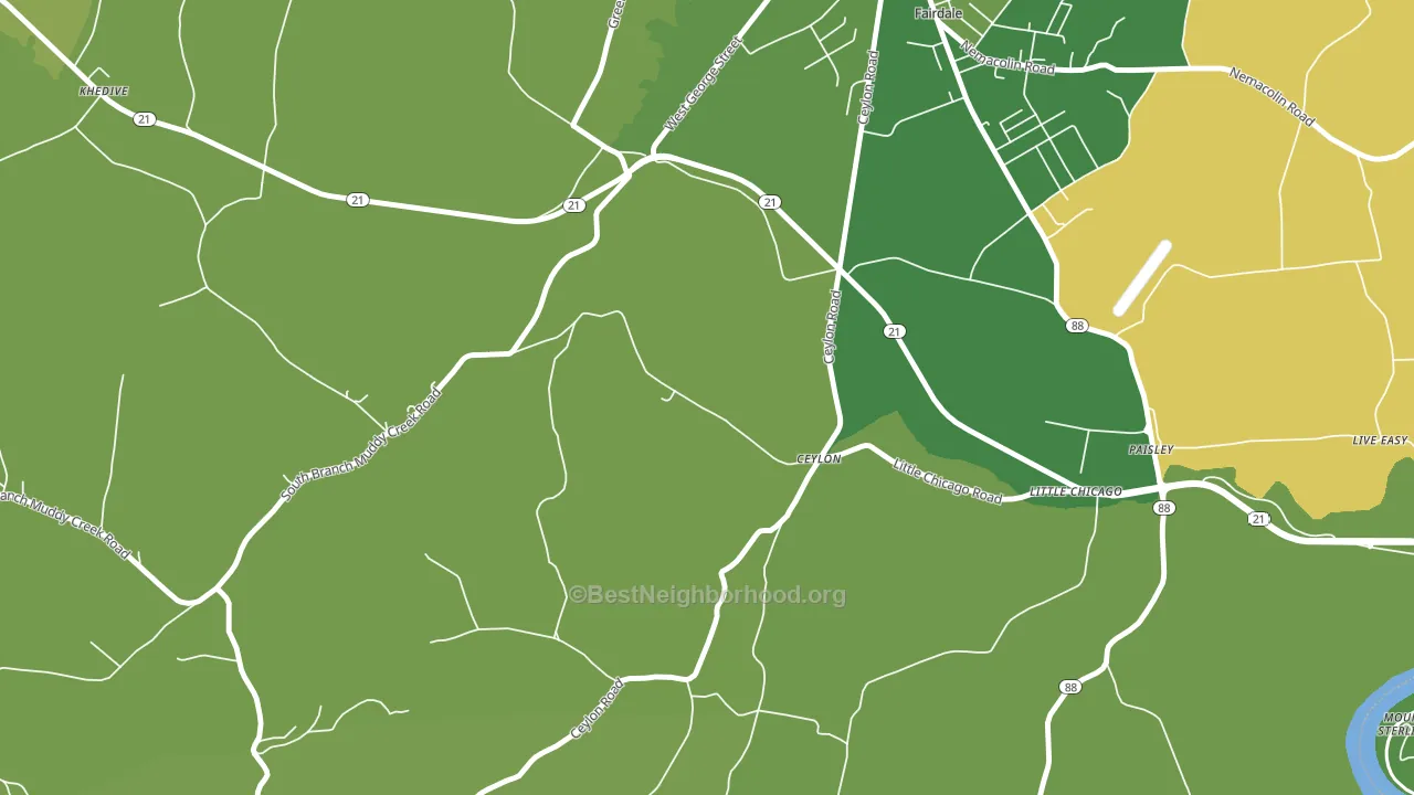 Ceylon, PA block-group voter-turnout map