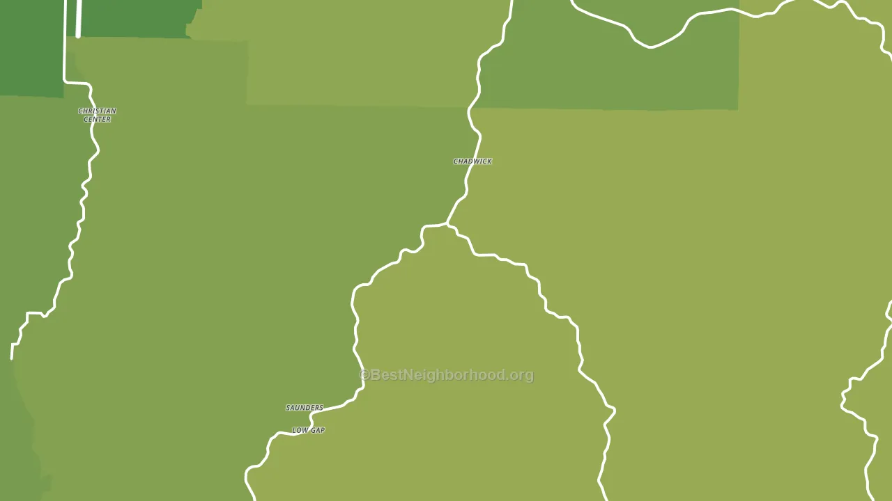 Chadwick, MO block-group voter-turnout map