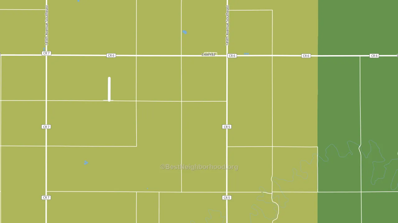 Chaffee, ND block-group voter-turnout map