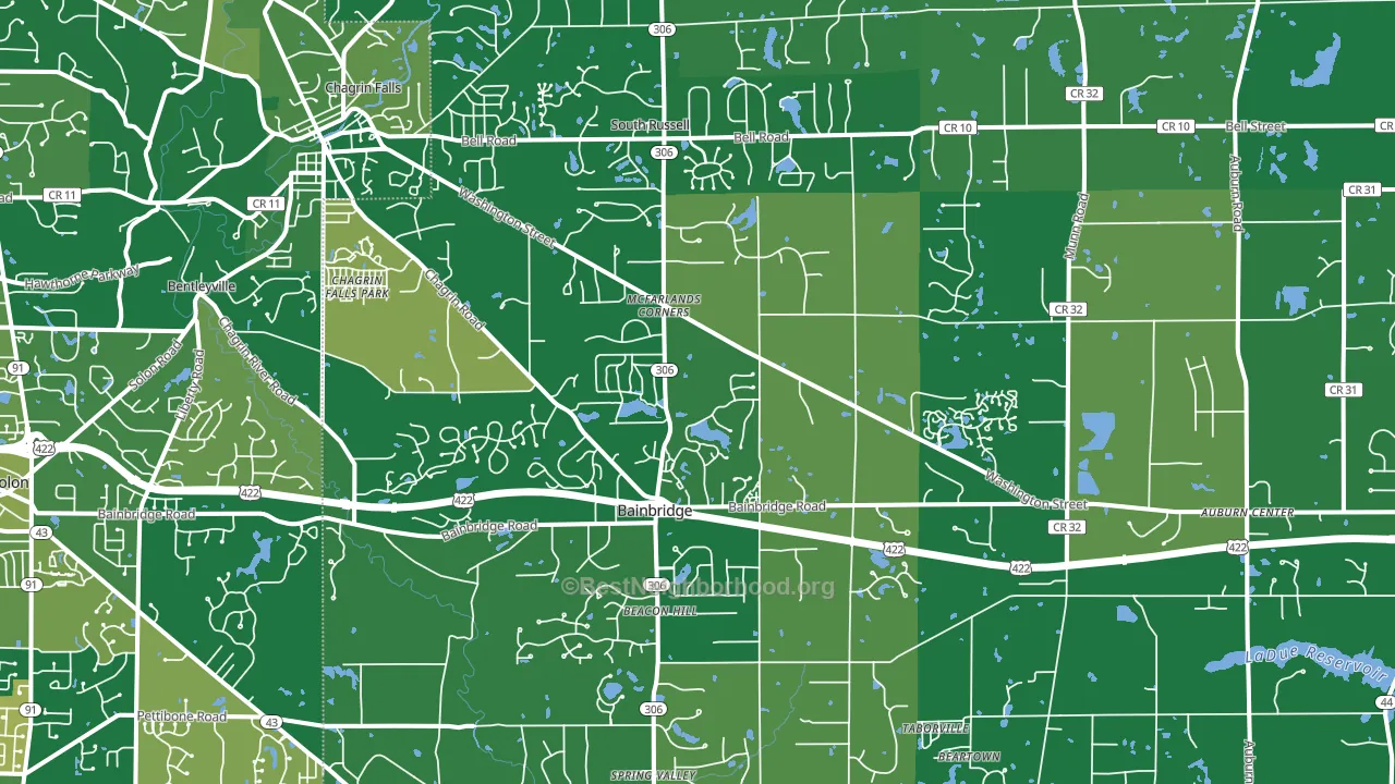 Chagrin Falls, OH block-group voter-turnout map