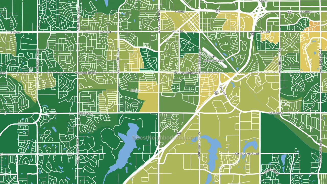 Chalco, NE block-group voter-turnout map