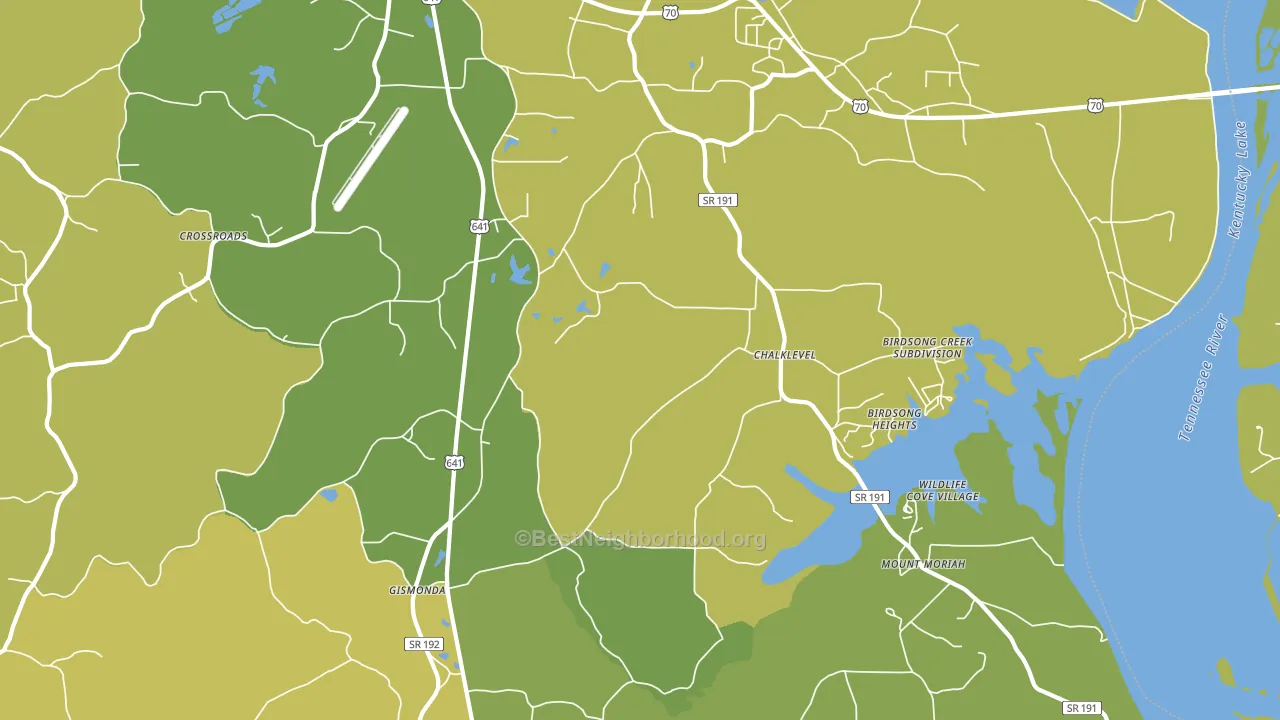 Chalklevel, TN block-group voter-turnout map