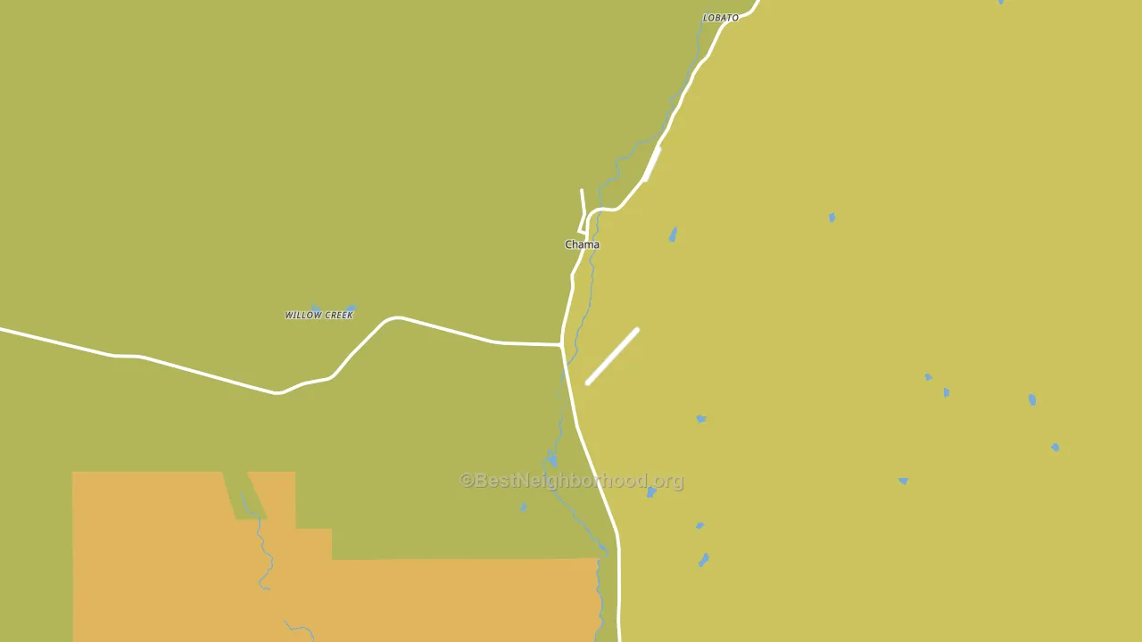 Chama, NM block-group voter-turnout map