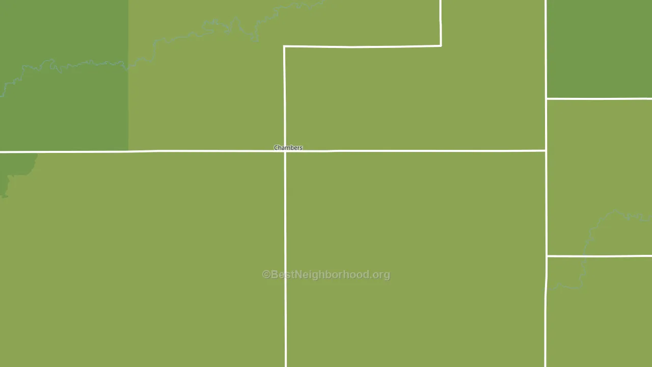 Chambers, NE block-group voter-turnout map