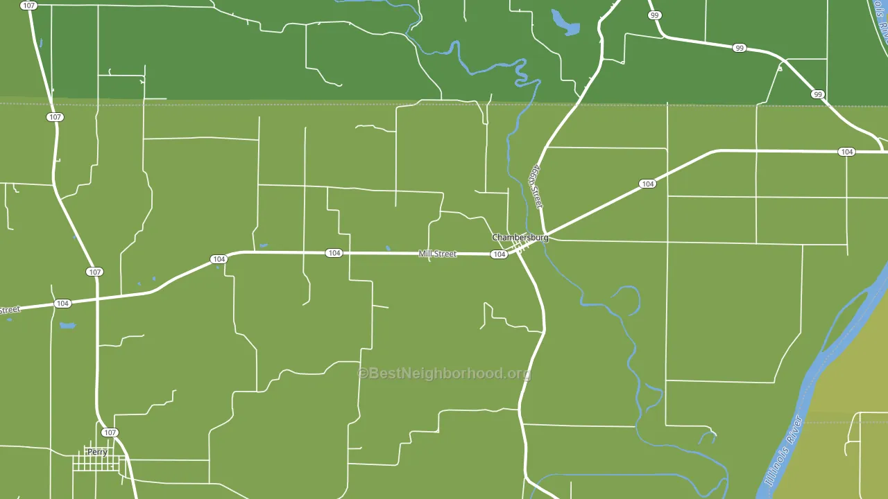 Chambersburg, IL block-group voter-turnout map