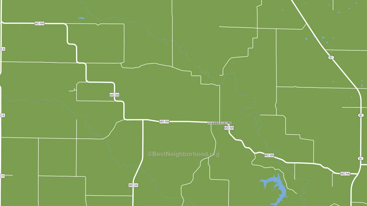 Chambersburg, MO block-group voter-turnout map