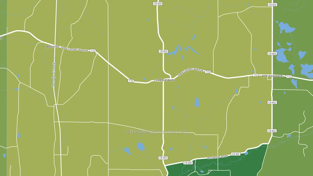 Chambersburg, OH block-group voter-turnout map