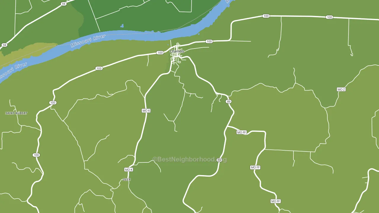 Chamois, MO block-group voter-turnout map