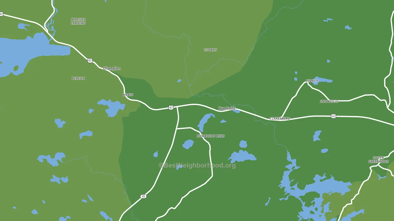 Champion, MI block-group voter-turnout map