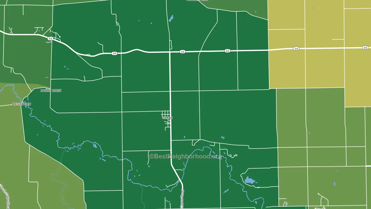Chana, IL block-group voter-turnout map