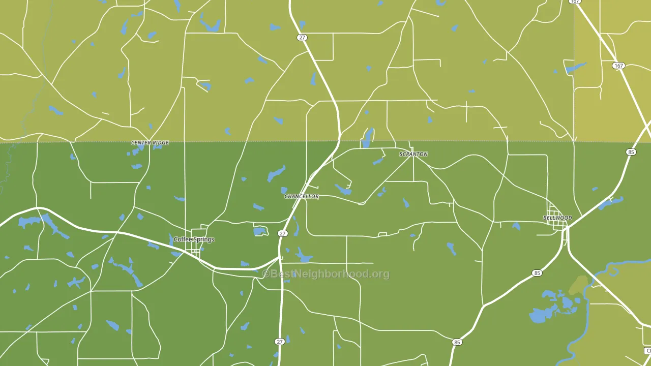 Chancellor, AL block-group voter-turnout map